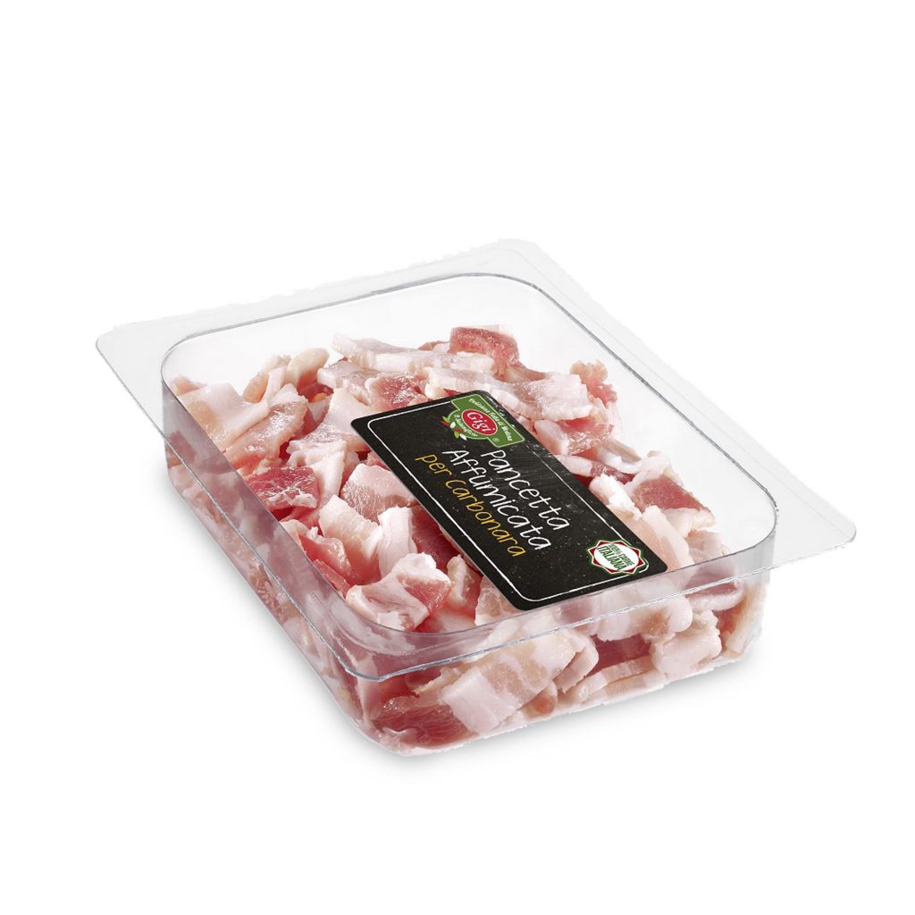 Pancetta affumicata taglio francese vaschetta 100g Gigi il salumificio D’Ambros Ipermercato