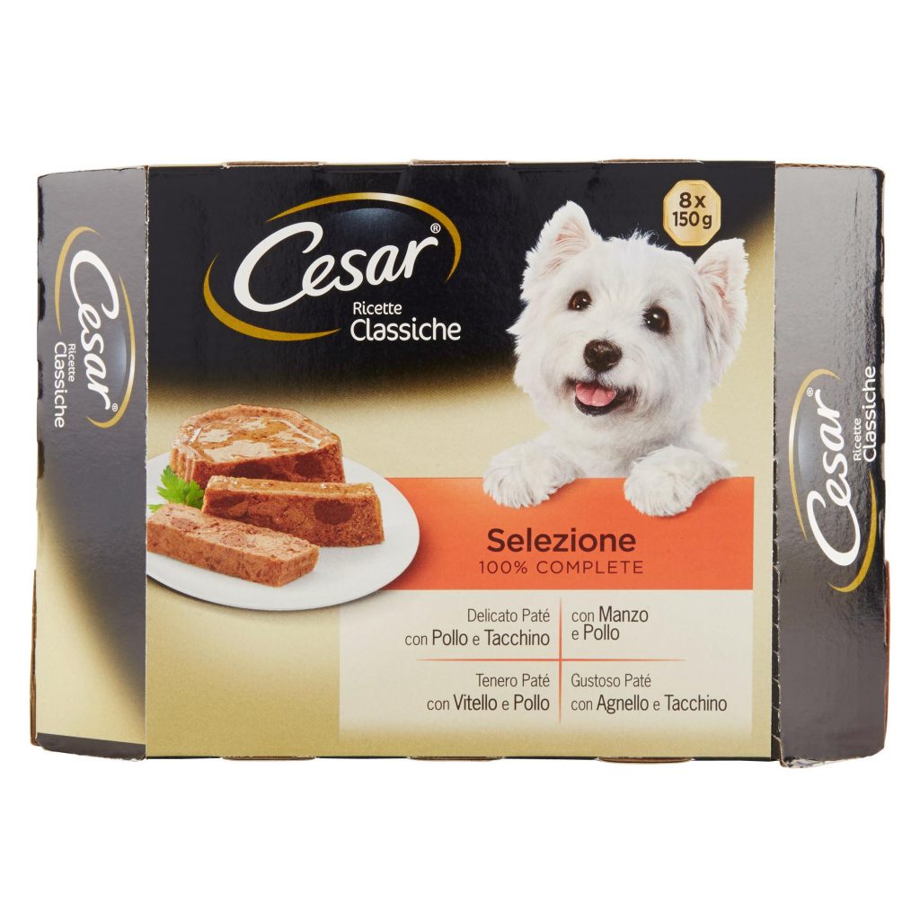 Cesar Vaschette Umido Per Cani - 14 Monoporzioni Da 150gr, Gusto Vitello E Pollo - Foto 6