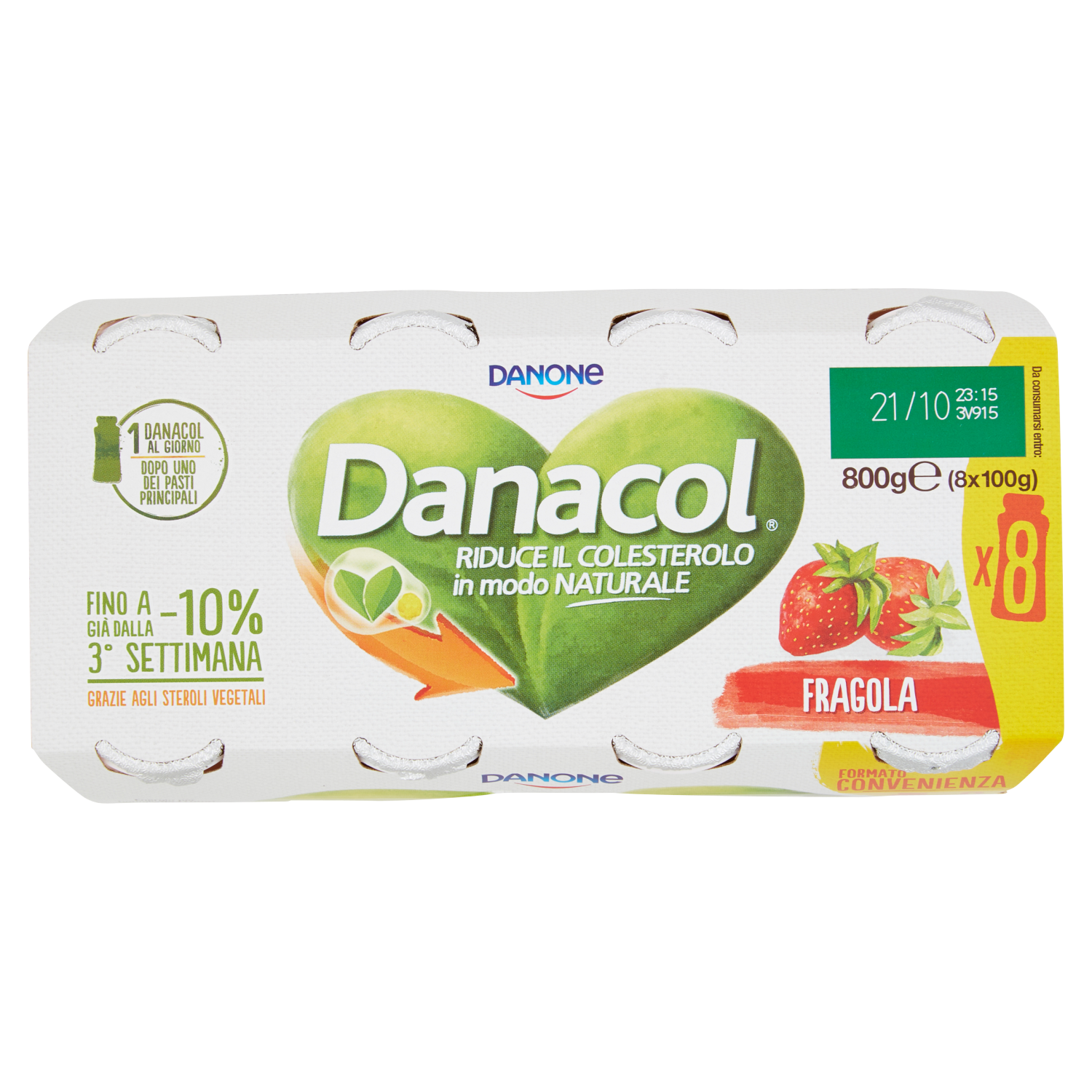 Yogurt Danacol Fragola 8x100g Danone D’Ambros Ipermercato