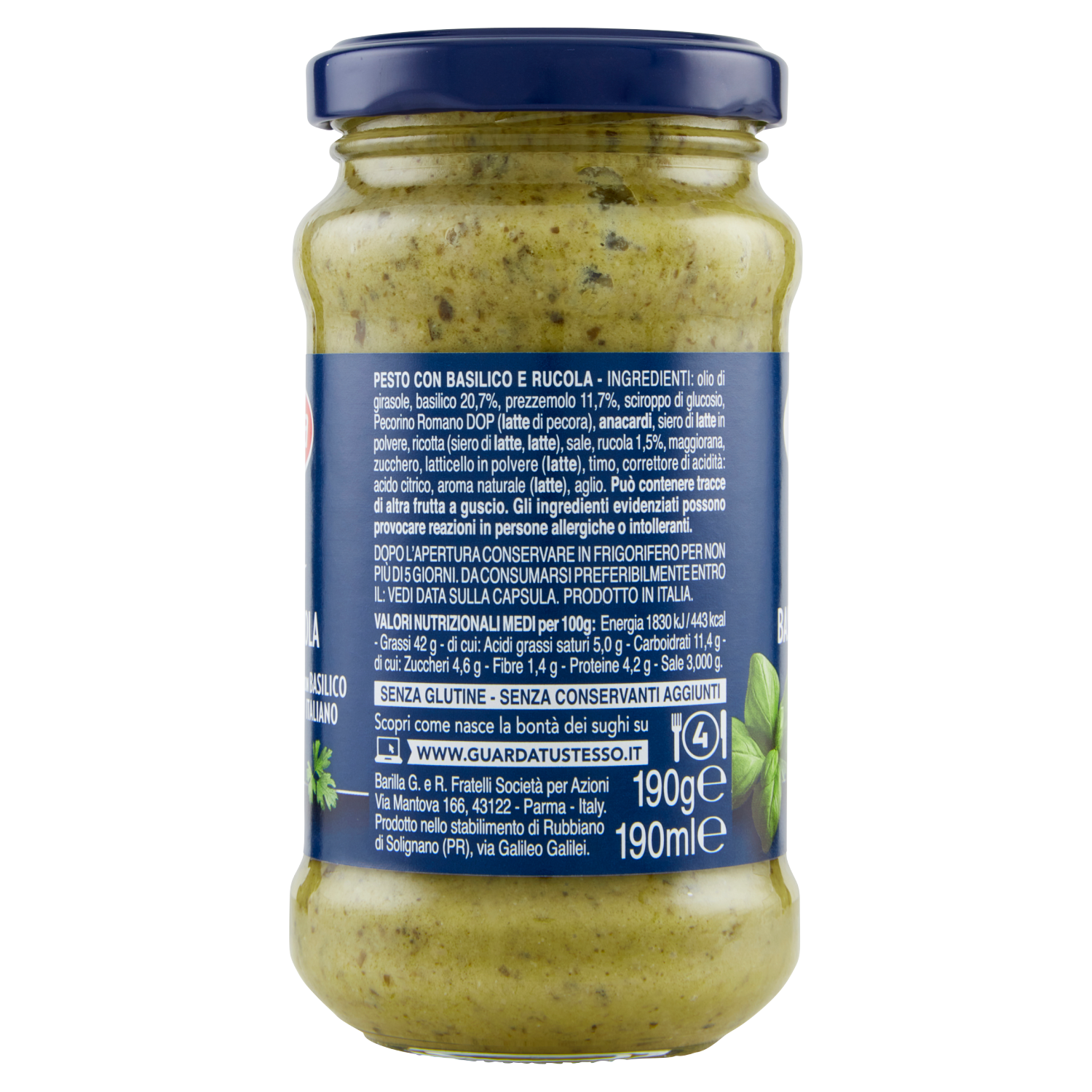 Pesto con basilico e rucola 190g Barilla D’Ambros Ipermercato