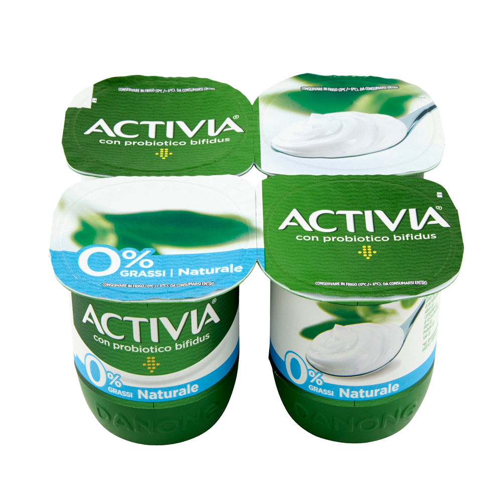 Yogurt Actvia zero grassi bianco 4x125g Danone D’Ambros Ipermercato