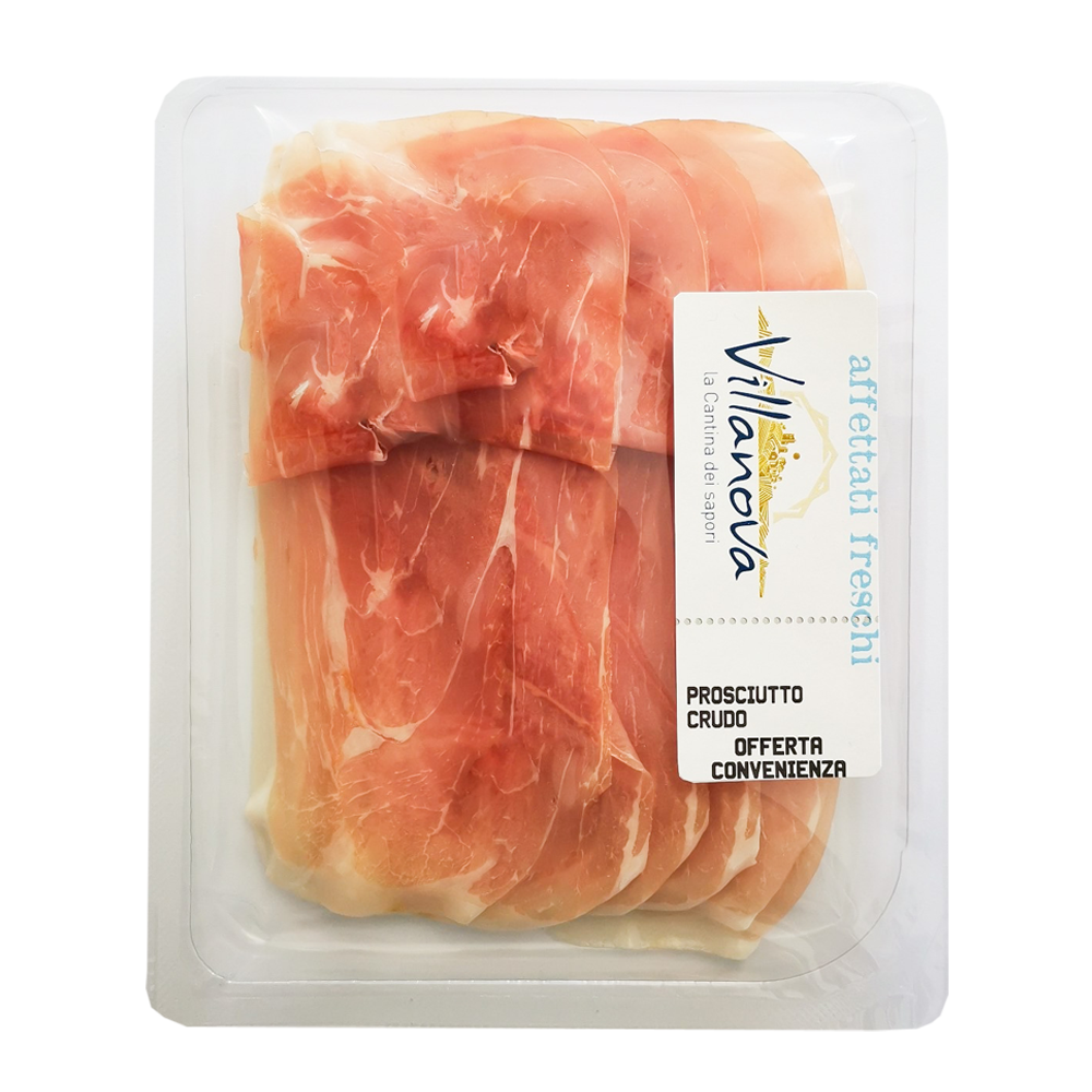 Prosciutto crudo a fette vaschetta 50g Villanova D’Ambros Ipermercato