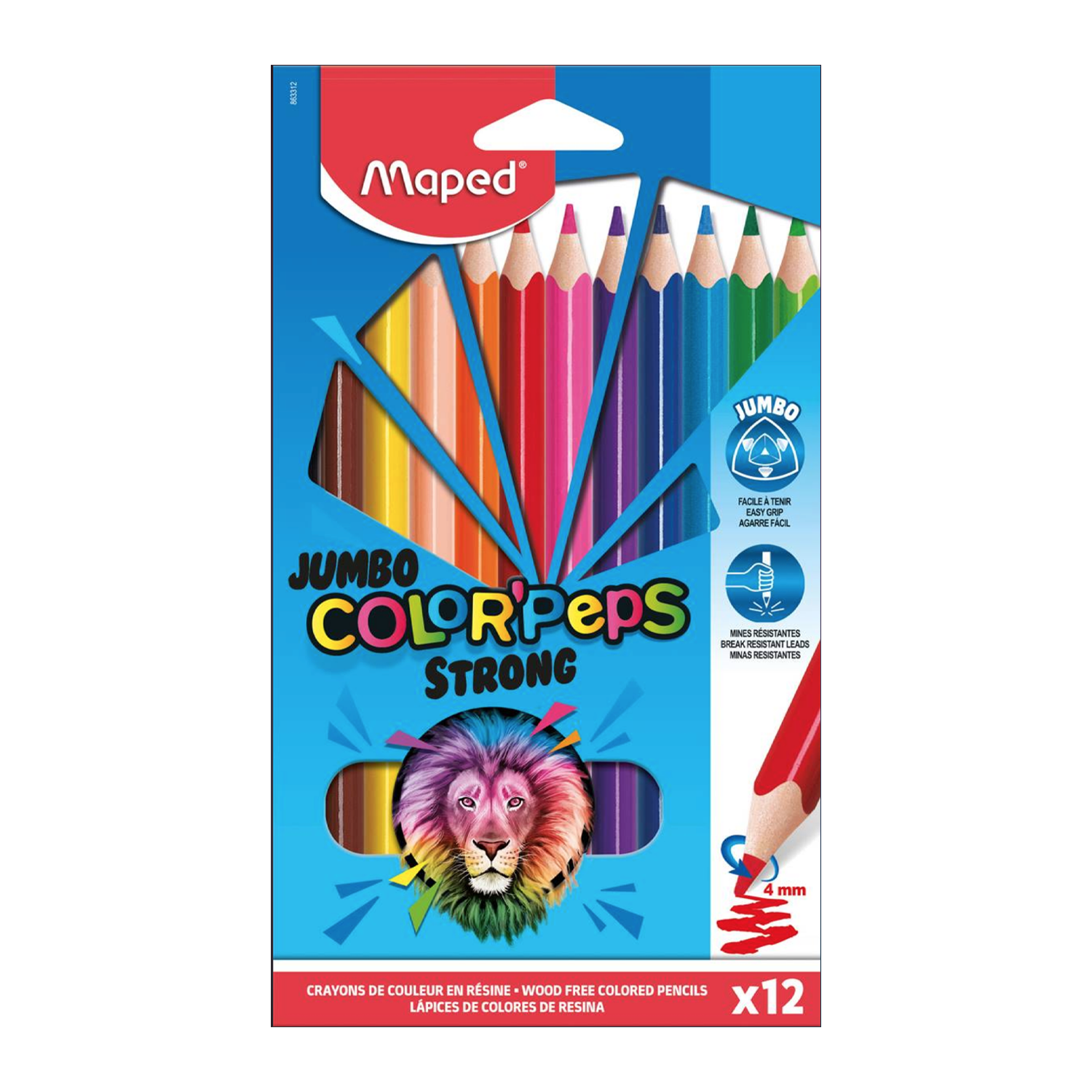 Pastelli Colorati Color'PEPS INFINITY - 24 Pezzi, Mina Colorata, Non Serve Temperare - Foto 7