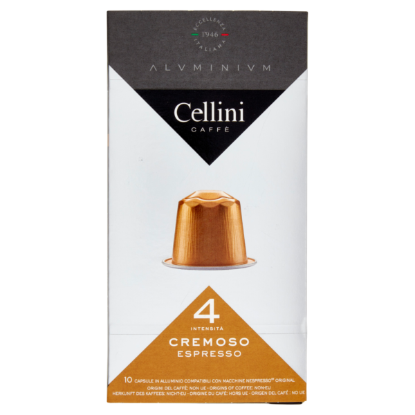 10 Capsule Cremoso 55g Alluminio Cellini
