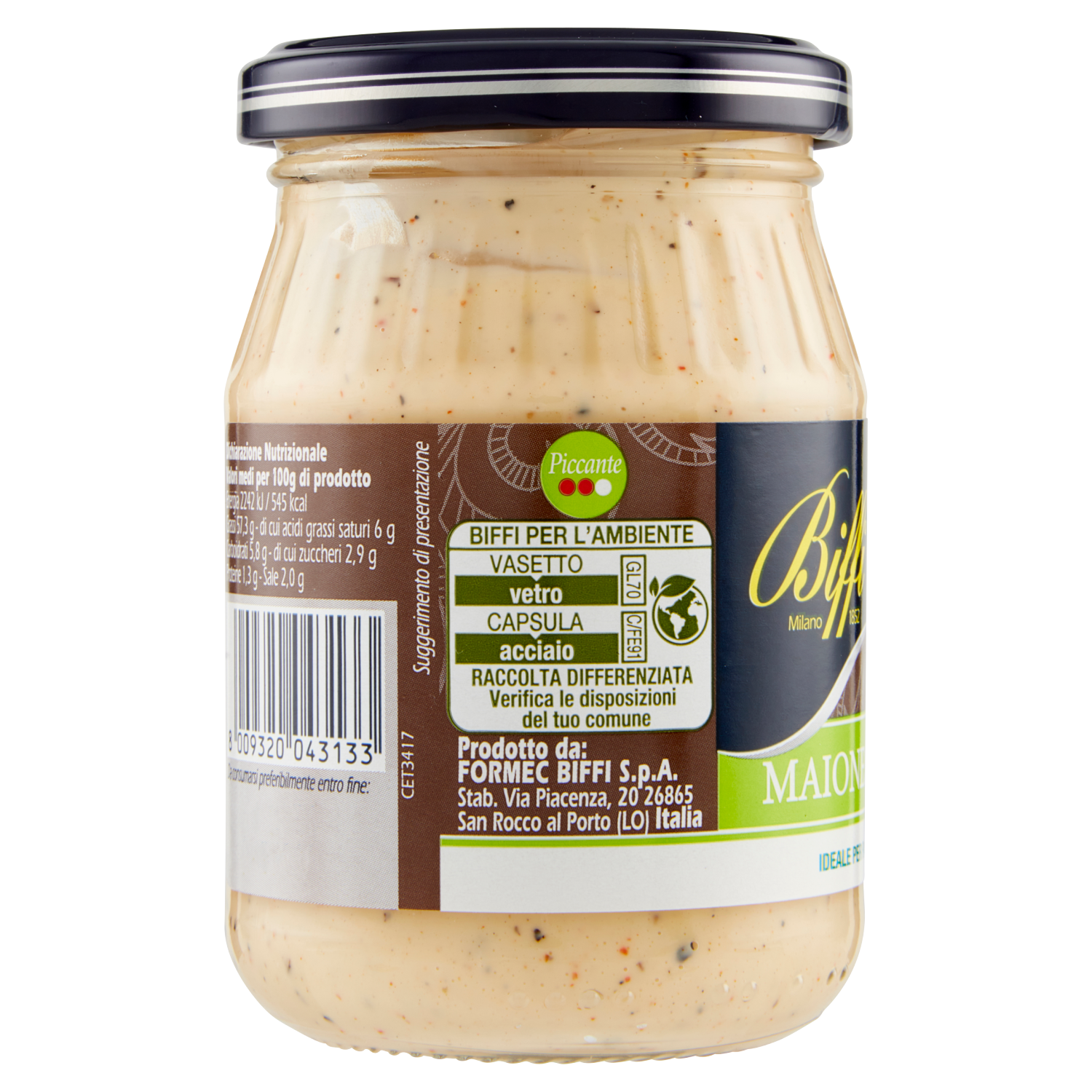 Salsa Maionese al Pepe Nero 180g Biffi D’Ambros Ipermercato