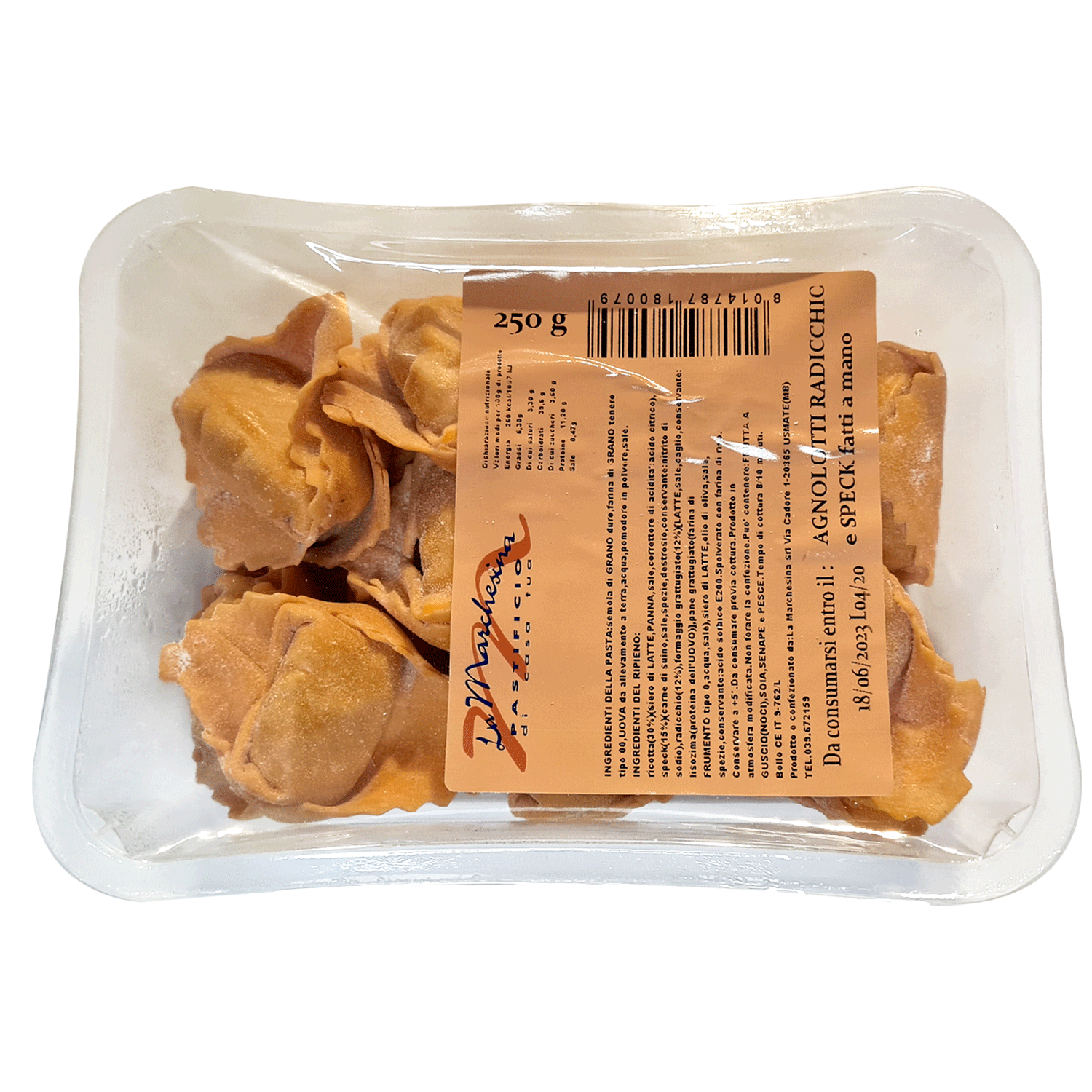 Agnolotti Radicchio e Speck 250g La Marchesina