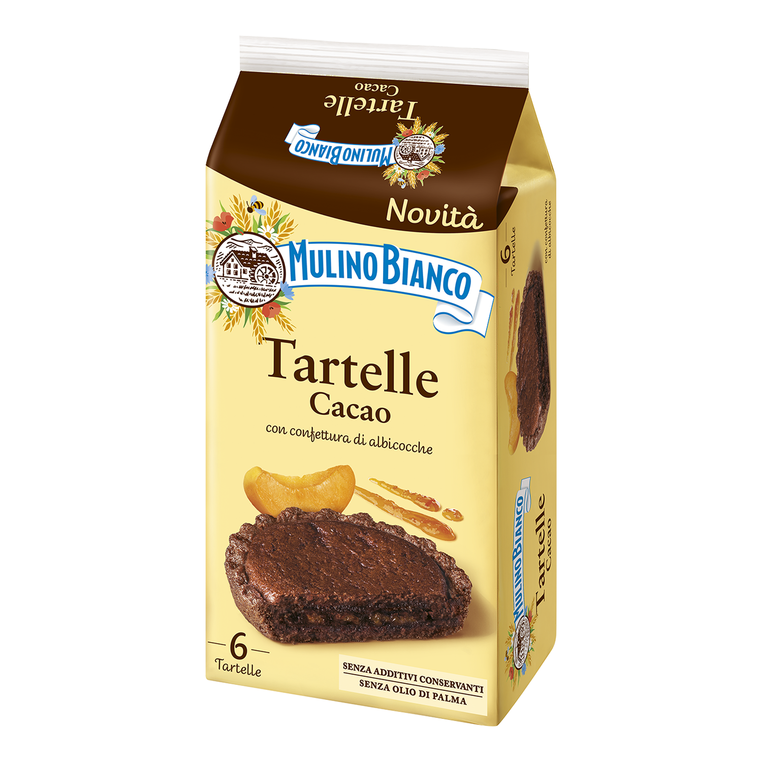 Tartelle al cacao con farcitura all'albicocca 288g Mulino Bianco