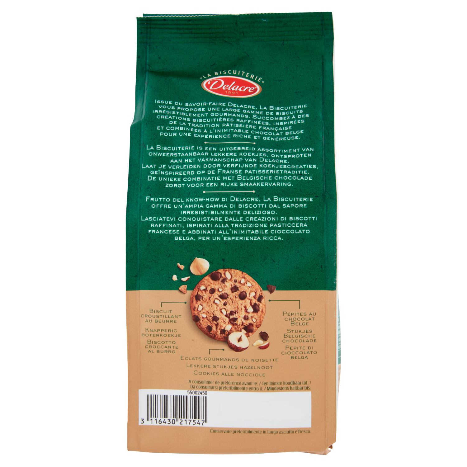 Delacre Cookies nocciola 136g D’Ambros Ipermercato