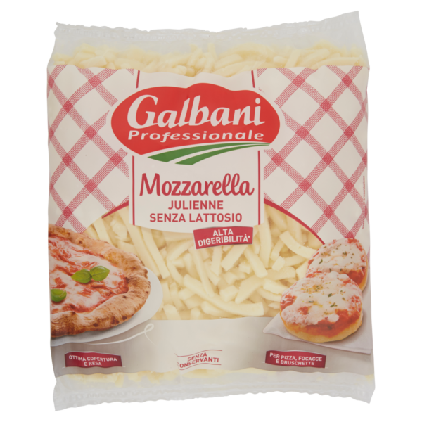 Mozzarella Julienne Senza Lattosio sacco 1kg Galbani