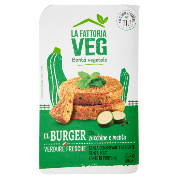 Burger vegetale zucchine e menta 2x100g
