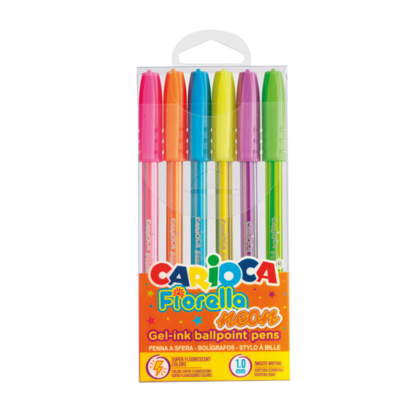 6 penne Fiorella neon Carioca