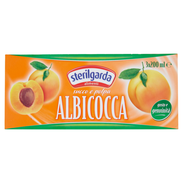 Succo e polpa albicocca 3x200ml Sterilgarda