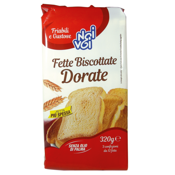 Fette Biscottate dorate senza olio di palma 330g Noi&Voi