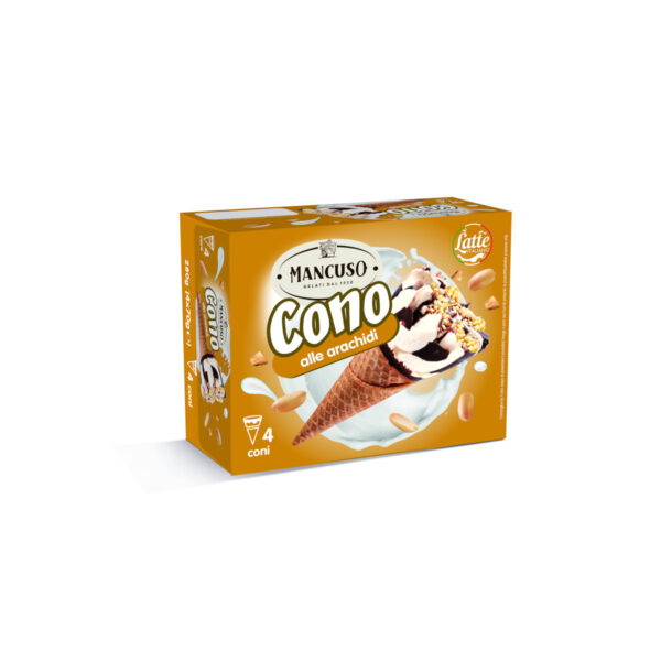 4 Coni gelato all'arachide salato da 280g Mancuso
