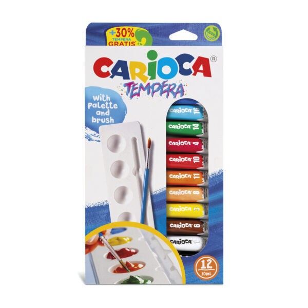 Tempera tubo 10ml x12 Carioca