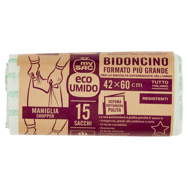 15 Sacchi Bio naturale 42x60cm My Sac