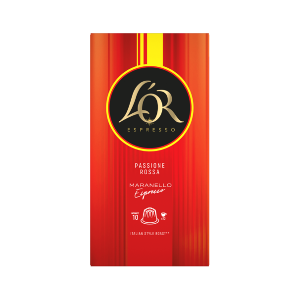 10Capsule Caffè Espresso Rossa L'Or Compatibili con Sistema Nespresso