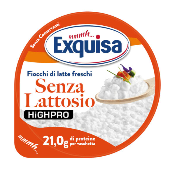 Fiocchi di latte senza lattosio Highpro da 175g Fitpro Exquisa