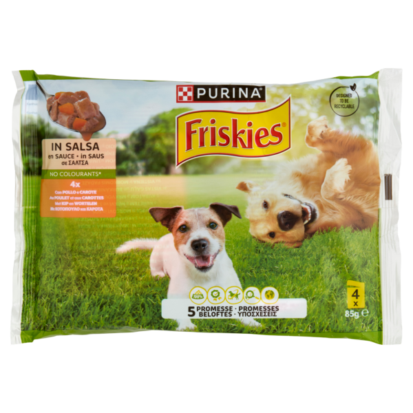 Friskies buste pollo e carote 4x85g