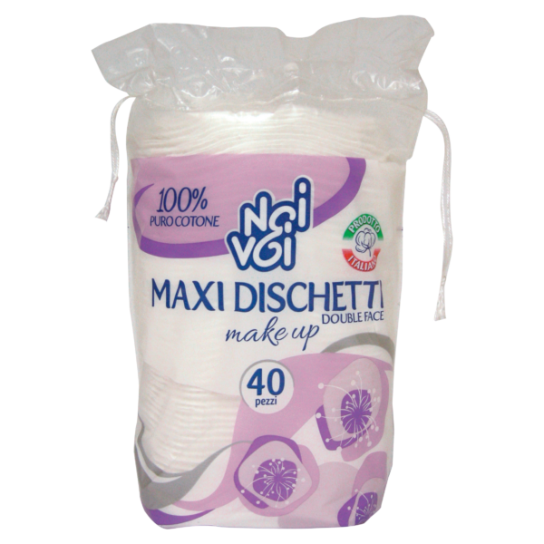 Maxi dischetti make up double face 100% puro cotone 40pz Noi&Voi