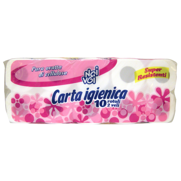 Carta igienica 10 rotoli, 2 veli, Noi & Voi