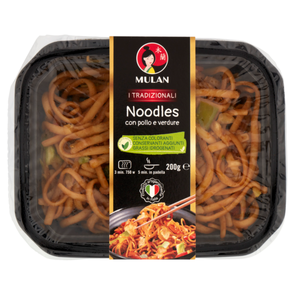 Noodles saltati con pollo e verdure 200g Mulan