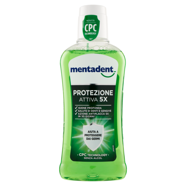 Collutorio protezione attiva senza alc.400ml Mentadent