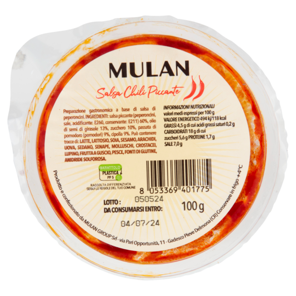 Salsa chili piccante 100g Mulan