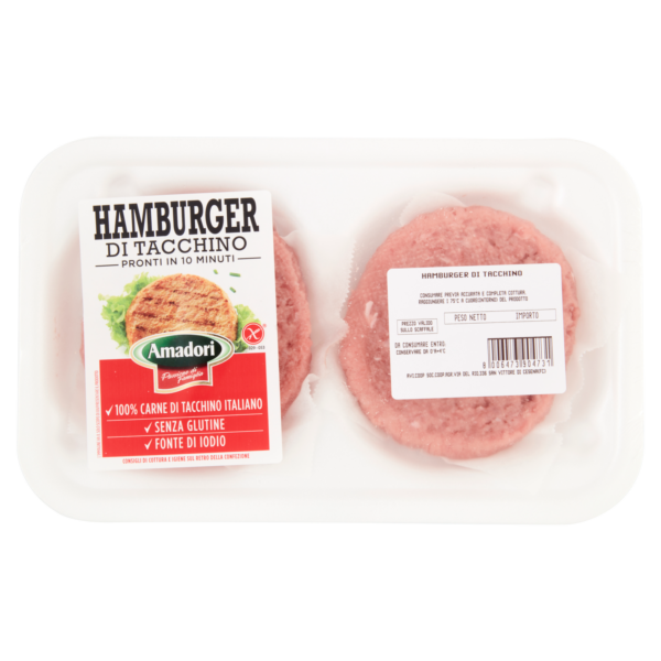Hamburger di tacchino x2 160g