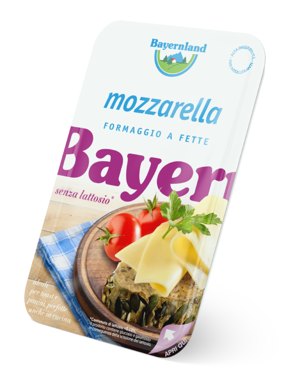Mozzarella a fette senza lattosio 100g Bayernland
