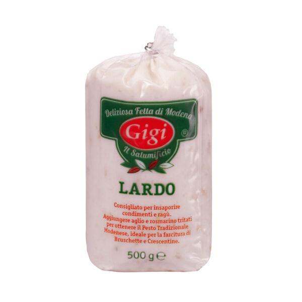 Lardo Magro stagionato con erbe 500g circa sottovuoto Gigi Salumificio