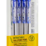 Penna a sfera retractable 4 pezzi bag blue
