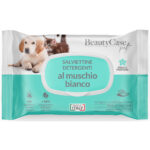 Salviette umidificate 20x30 40pz Muschio Bianco   con Pop Up Beauty Case Pet Silc