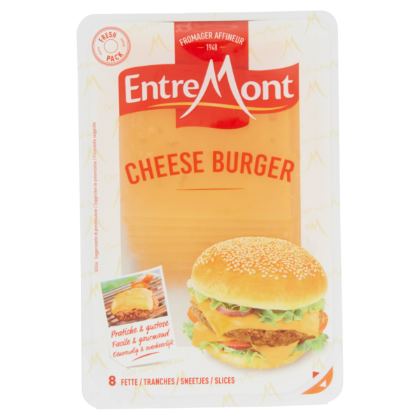 Cheese burger 8 fette 120g Entremont