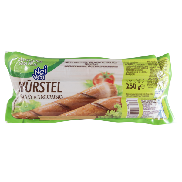 Wurstel pollo e tacchino 250g Noi&Voi senza glutine