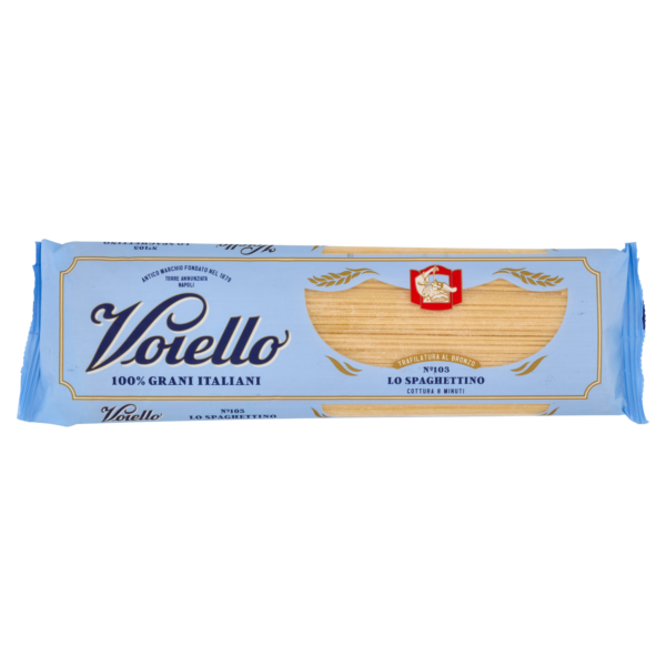 Spaghettini pasta di semola di grano duro trafilata bronzo n° 103 500g Voiello