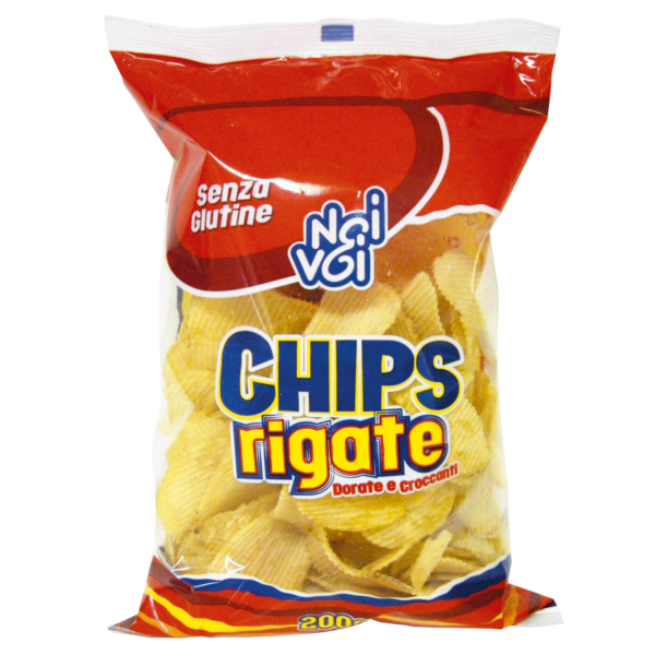 Patatina Chips rigate dorate e croccanti 200g Noi & Voi senza glutine