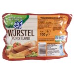 Wurstel puro suino 100g Noi & Voi senza glutine