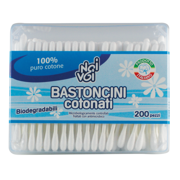 Bastoncini cotonati 200pz biodegradabili Noi&Voi