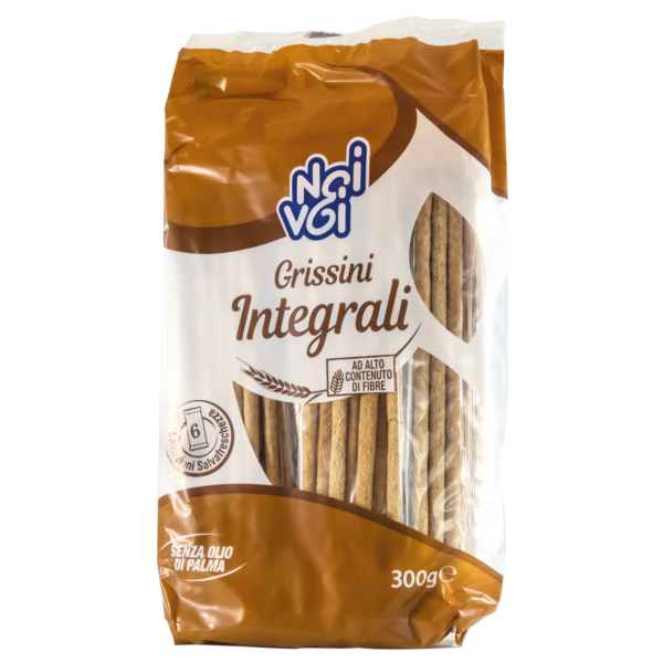 Grissini Integrali 300g in 6 confezioni salvafreschezza Noi&Voi