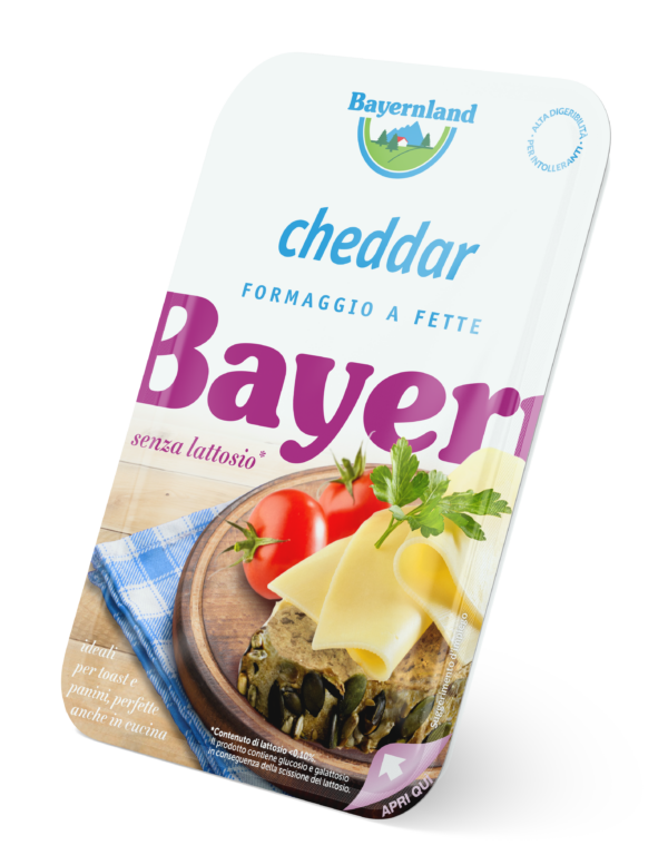 Cheddar a fette senza lattosio 100g Bayernland